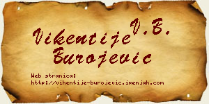 Vikentije Burojević vizit kartica